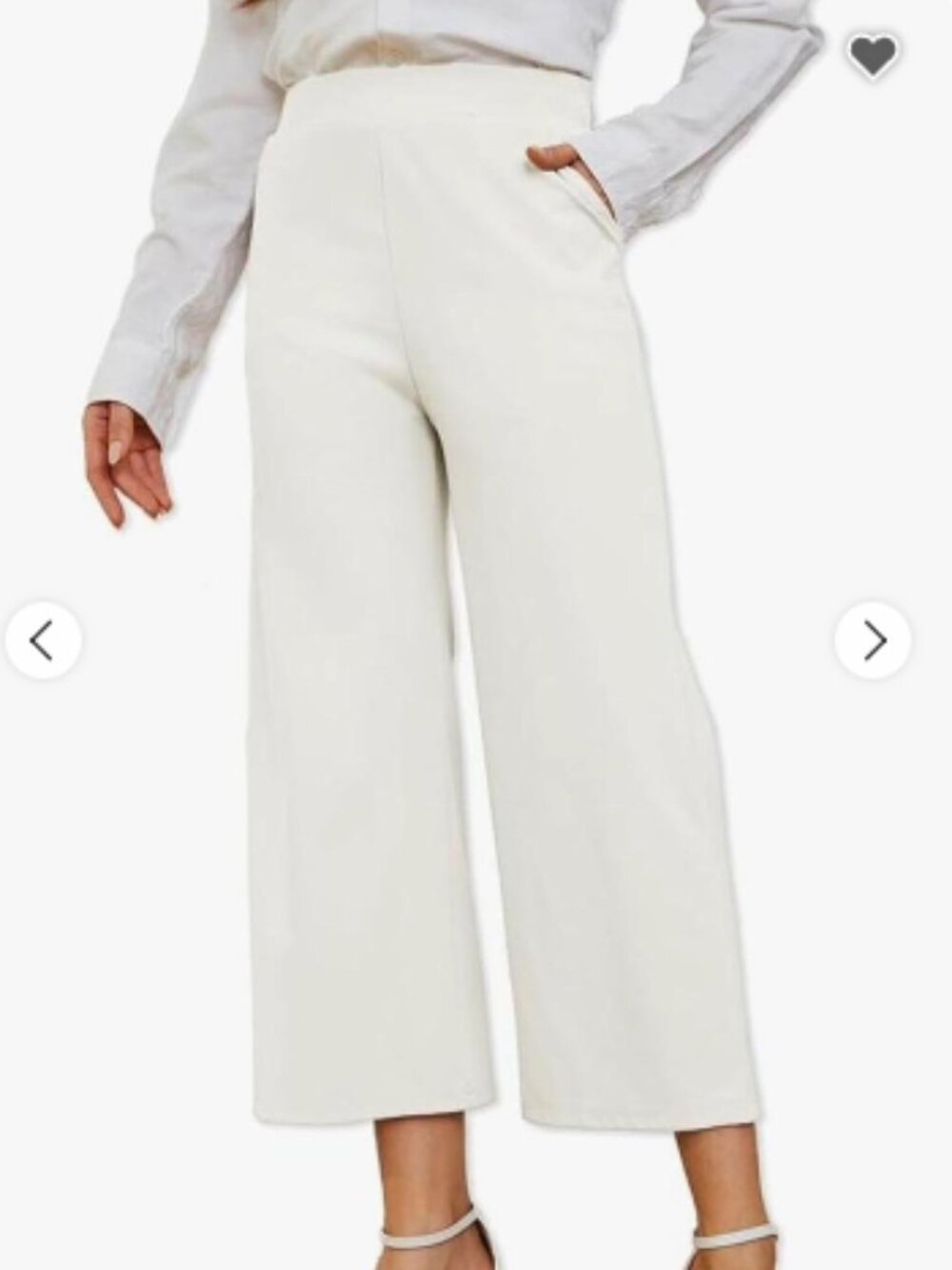 TRUTH BY REPUBLIC Ivory Casual Wide Leg Crop Pants - Picture 11 of 11